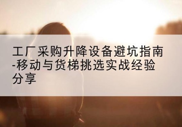 鹤壁移动式升降机怎么选-工厂采购升降设备避坑指南-移动与货梯挑选实战经验分享