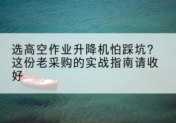 鹤壁高空作业升降机厂家推荐-选高空作业升降机怕踩坑？这份老采购的实战指南请收好